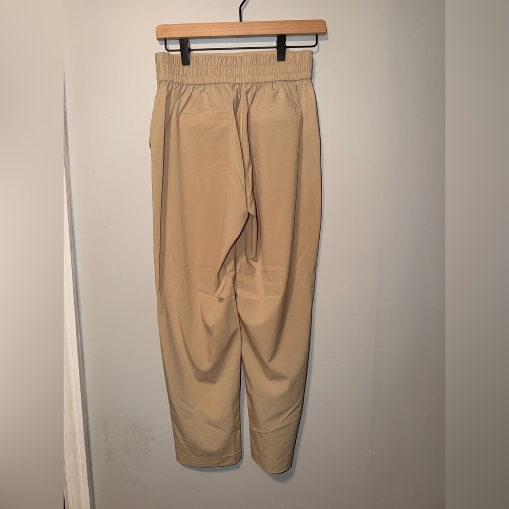 LOFT Cream Elastic-Waist Pull-On Pants - Picture 3 of 5